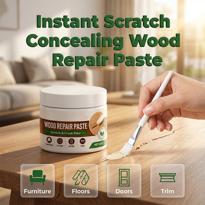 Furniture & Floor Repair Paste – Works on tables, cabinets & wooden floors. Covers scuffs & peeling. No more ugly scratches!