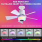 Smart Ceiling Fan Light – Bluetooth Speaker, 16M RGB Colors, E27 fit – breeze & beats in one