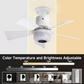 Smart Ceiling Fan Light – Bluetooth Speaker, 16M RGB Colors, E27 fit – breeze & beats in one
