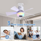 Smart Ceiling Fan Light – Bluetooth Speaker, 16M RGB Colors, E27 fit – breeze & beats in one