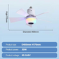 Smart Ceiling Fan Light – Bluetooth Speaker, 16M RGB Colors, E27 fit – breeze & beats in one