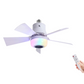 Smart Ceiling Fan Light – Bluetooth Speaker, 16M RGB Colors, E27 fit – breeze & beats in one