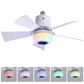 Smart Ceiling Fan Light – Bluetooth Speaker, 16M RGB Colors, E27 fit – breeze & beats in one