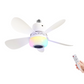 Smart Ceiling Fan Light – Bluetooth Speaker, 16M RGB Colors, E27 fit – breeze & beats in one