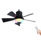 Smart Ceiling Fan Light – Bluetooth Speaker, 16M RGB Colors, E27 fit – breeze & beats in one