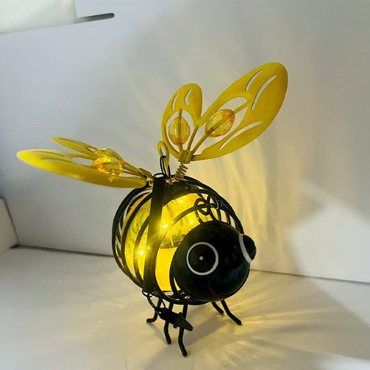 Solar-Powered Hanging Bee Light - No assembly & fade‑proof