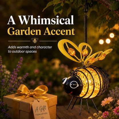 Solar-Powered Hanging Bee Light - No assembly & fade‑proof