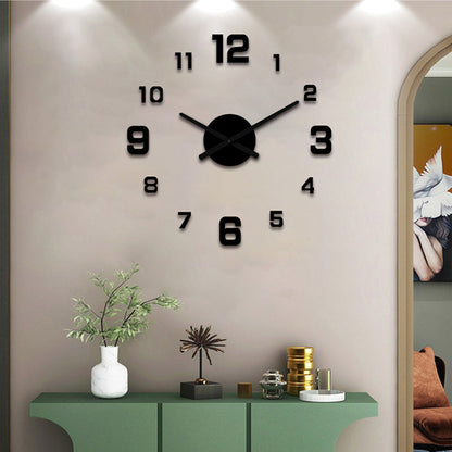 3D DIY Luminous Acrylic Wall Clock Set | Drill-free adhesive mounting