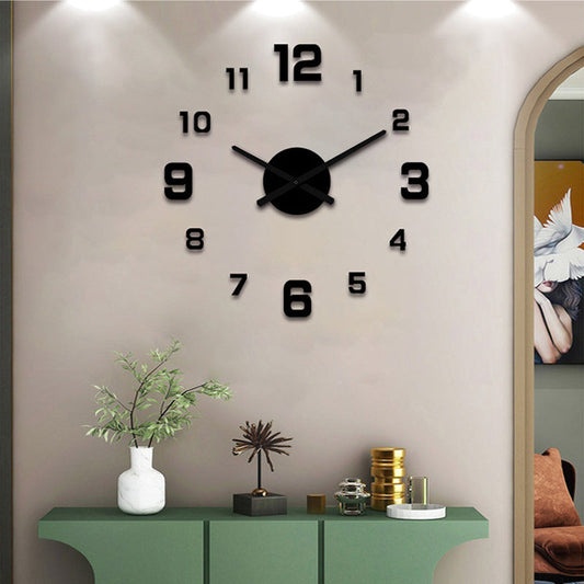 3D DIY Luminous Acrylic Wall Clock Set | Drill-free adhesive mounting