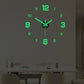 3D DIY Luminous Acrylic Wall Clock Set | Drill-free adhesive mounting