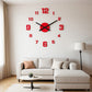 3D DIY Luminous Acrylic Wall Clock Set | Drill-free adhesive mounting