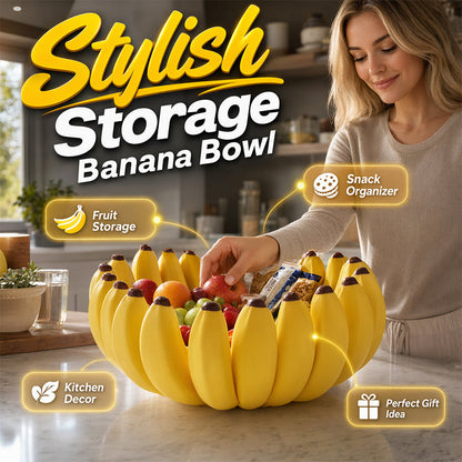 Creative Banana Shape Fruit Bowl-won’t tip over & Easy to wipe clean