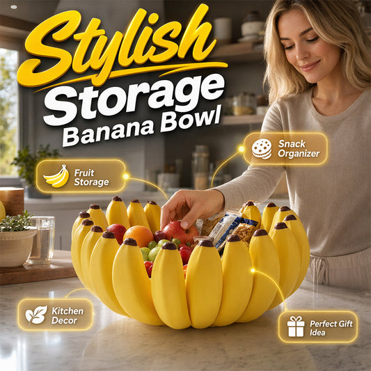 Creative Banana Shape Fruit Bowl-won’t tip over & Easy to wipe clean