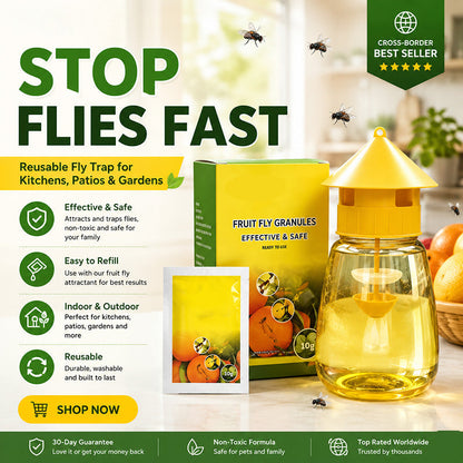 ⏳💥Final 3 hours-Buy 2 get 1 free!! 🔥 Indoor and Outdoor Hanging Fly Trap