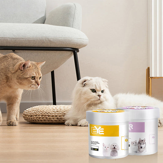 Natural Plant-Based Cleaning Wipes for Pet Eyes and Ears