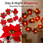 💥BUY 1 GET 1 FREE Today!!💞50K+ SOLD! 🎄✨ 50% OFF! Light‑Up Poinsettia Christmas Garland – 2m warm LED glow, vivid red blooms & holly leaves. Battery‑powered – no wall socket needed! Perfect for mantels, windows & tables. 🎅🕯️