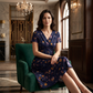 ⏰LAST DAY Buy 2 get 1 free!!🌿Women's V-Neck Floral Print Dress with Twist Waist