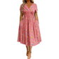 ⏰LAST DAY Buy 2 get 1 free!!🌿Women's V-Neck Floral Print Dress with Twist Waist