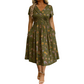 ⏰LAST DAY Buy 2 get 1 free!!🌿Women's V-Neck Floral Print Dress with Twist Waist