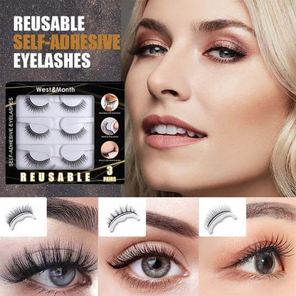 🏆 Last Day Special Price! 🔥Buy 2 Get 1 Free🎁Reusable Self-Adhesive False Eyelashes