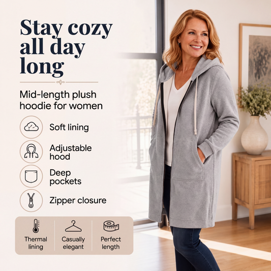 📢📢BUY 1 GET 1 FREE Today!!This Week's Special Price🔥✨ Women's Zip-Up Fleece Hoodies