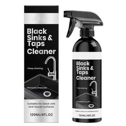 🚿Limescale Cleaner Spray for Black Sinks & Taps, Stubborn Water‑Stain Remover Spray, No‑Scrub Bathroom Fixture Cleaner for Faucets, Sinks & Shower Surfaces