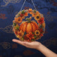 ⏳LAST DAY SALE ONLY  As low as￡7.99 each !!🔥🍂 Autumnal pumpkin wreath with a diamond pattern to hang up – Complete DIY kit