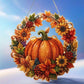 ⏳LAST DAY SALE ONLY  As low as￡7.99 each !!🔥🍂 Autumnal pumpkin wreath with a diamond pattern to hang up – Complete DIY kit