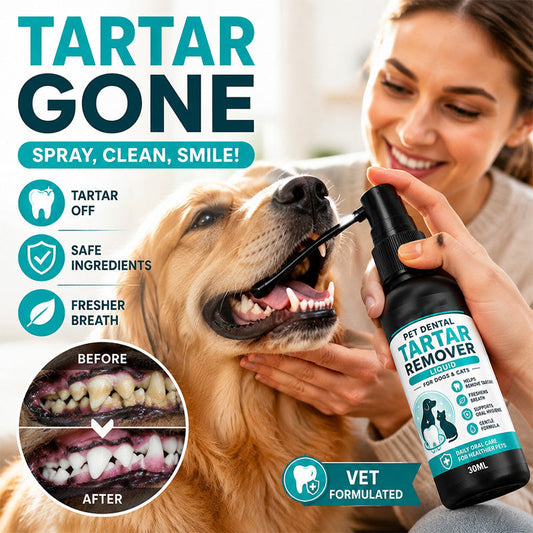 🐾50 % RABATT JETZT! Sanftes Zahnreinigungsspray für Haustiere – Von Tierärzten entwickeltes Zahnsteinentfernungsspray für Hunde &  Sichere Mundpflegelösung für Katzen gegen Mundgeruch &  Plaque reduzieren