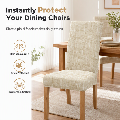 Buy 2 Get 2 Free!!🤎 Stretch Plaid Chair Cover – Easy fit & protective ✨