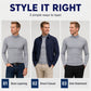 🔥50% OFF!✨Men's Slim Fit Mock Turtleneck Top – Sleek, Stretchy, Modern Everyday Essential
