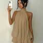 Women’s Halter Neck Mini Dress  | Elegant Summer Dress