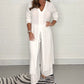 Summer Cool Set - Two Piece Casual Long Top and Casual Trousers