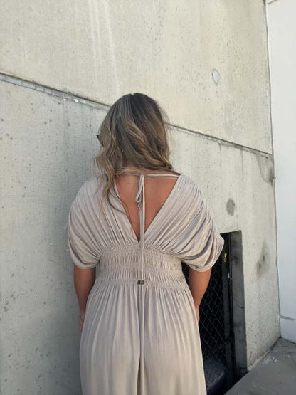 💥💃Casual style, V-neck slit ultra-long dress, showcases your elegant temperament!💃💥