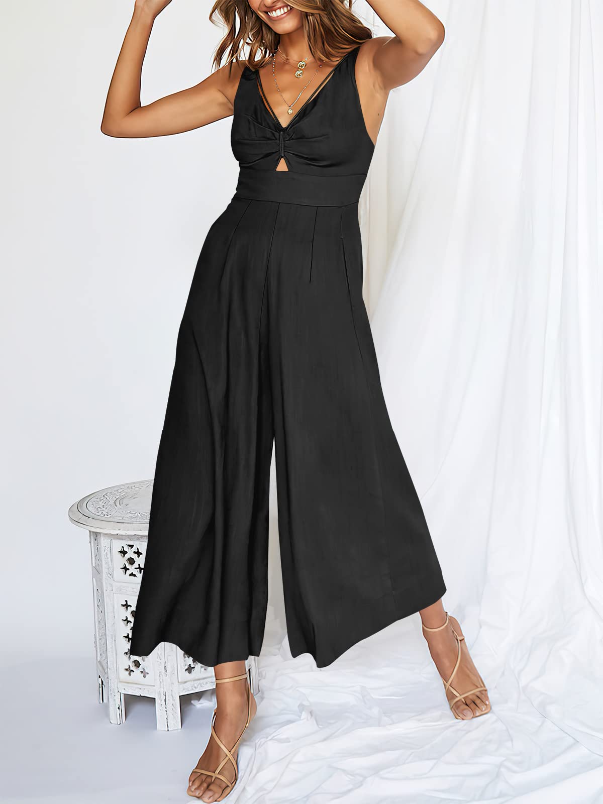 What should I wear tomorrow?💟V-neck high waisted jumpsuit!💟