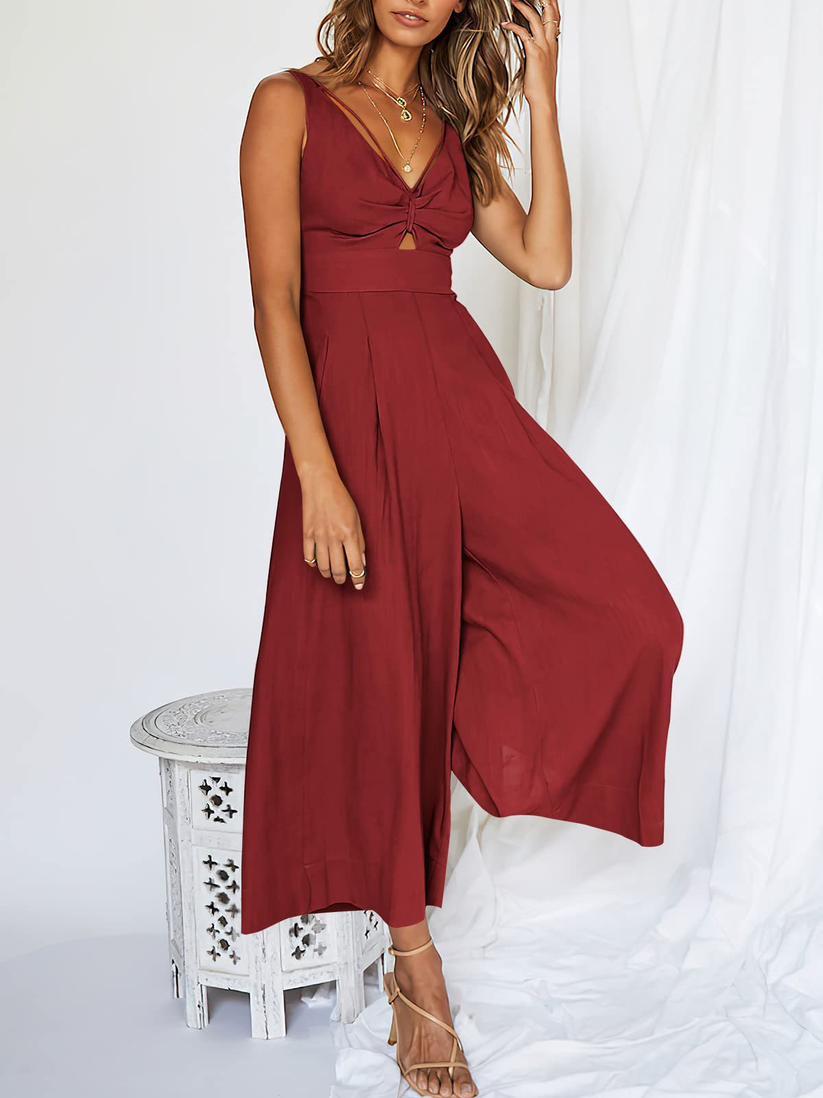 What should I wear tomorrow?💟V-neck high waisted jumpsuit!💟