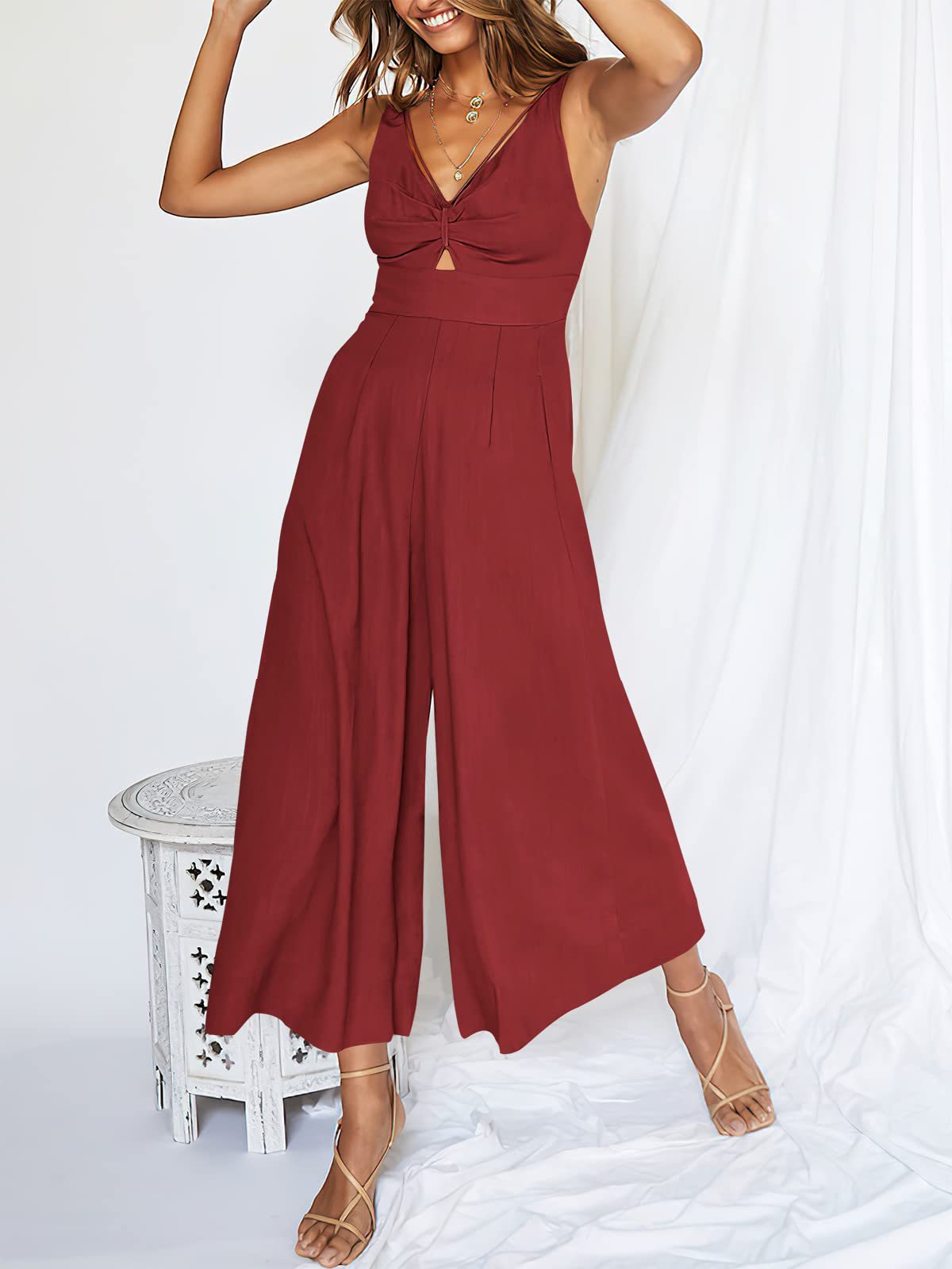 What should I wear tomorrow?💟V-neck high waisted jumpsuit!💟