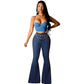 Women’s High-waist Stretch Flared Denim Pants